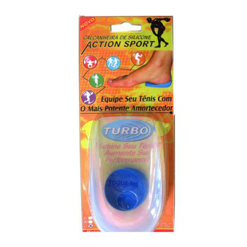 Calcanheira De Silicone Azul Action Sport Ortho Pauher Action Sport M