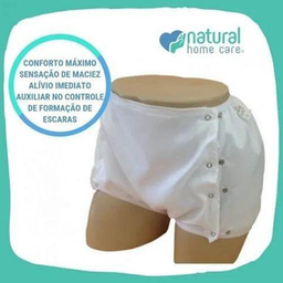 Calca Adulto Luxo Com Botão Cor Branca Tam. M Natural Home Care Aberta Nhc M
