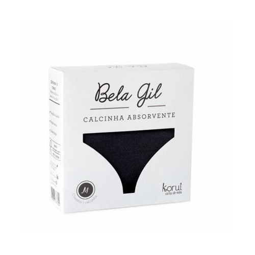 Imagem do produto Calcinha Absorvente Bela Gil Cor Preta E Branca Tamanho M