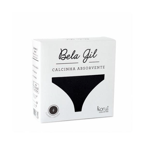 Imagem do produto Calcinha Absorvente Bela Gil Cor Preta Tamanho G