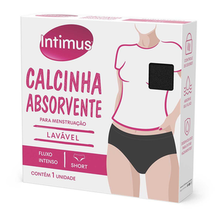 Imagem do produto Calcinha Absorvente Menstrual Intimus Short Lavável Fluxo Intenso Xg 1 Unidade 1 Unidade
