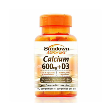 Calcio 600Mg + Vitamina D Sundown Naturals 120 Comprimidos