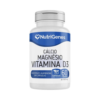 Cálcio Magnésio E Vitamina D3 1400 Mg 60 Cáp Nutrigenes