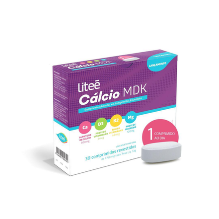 Imagem do produto Cálcio Mdk Litté Revestidos 30 Comprimidos Liteé Farma