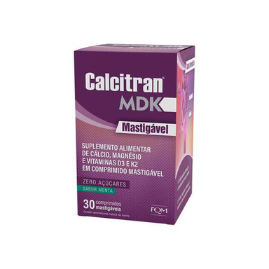 Calcitran Mdk Mastigável Sabor Menta C/30 Comprimidos