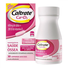 Imagem do produto Cálcio 600Mg + Vitamina D 200Ui Caltrate Ca+D3 30 Comprimidos