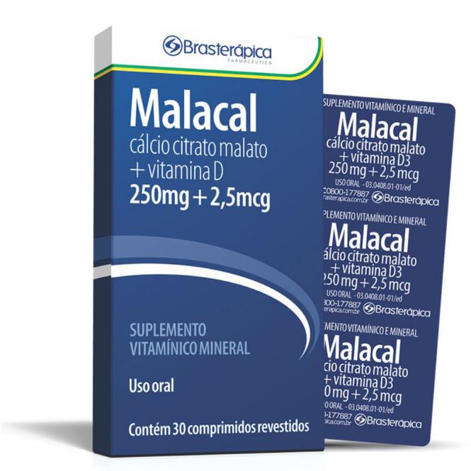 Imagem Complementar do malacal com 30 comprimidos
