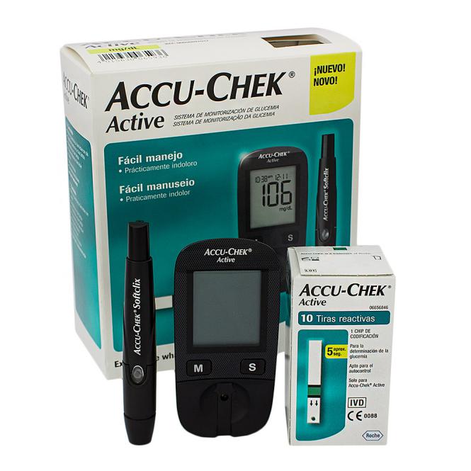 Imagem Complementar do kit monitor de glicemia accuchek active - 1 monitor+10 tiras+1 lancetador+10 lancetas