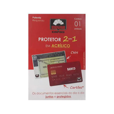 Capa Protetora 2 Em 1 Carteira De Habilitação E Cartões Inovar Capas Com 1 Unidade
