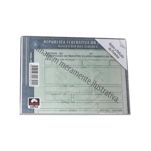 Capa Protetora Para Certificado E Licenciamento Inovar Capas Com 1 Unidade