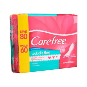 Carefree Absorvente Todo Dia Flexi Sem Perfume Leve 80 Pague 60