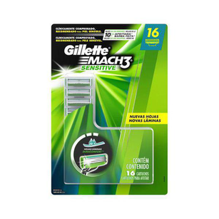 Carga Para Aparelho De Barbear Gillette Mach3 Sensitive 16Un.