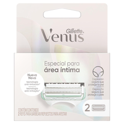 Imagem do produto Carga Para Aparelho De Depilar Gillette Venus Especial Para Área Íntima 2 Unidades 2 Unidades
