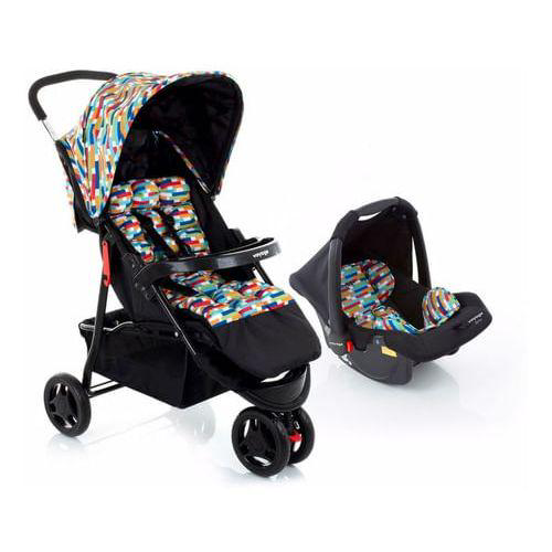 Imagem do produto Carrinho Passeio E Bebê Conforto Ts Delta Pro Colorê Voyage