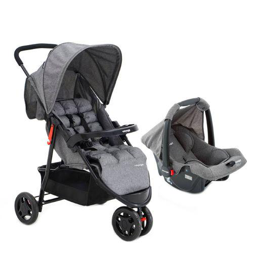 Imagem do produto Carrinho Passeio E Bebê Conforto Ts Delta Pro Mescla Voyage