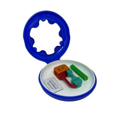 Case Para Alinhador Azul Royal Com Forro De Silicone Branco Alignerbox Coraldent