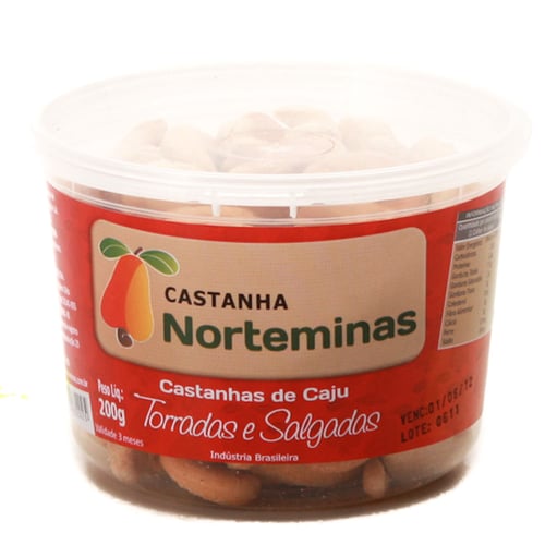 Imagem do produto Castanha De Caju Norteminas Torrada E Salgada 200G