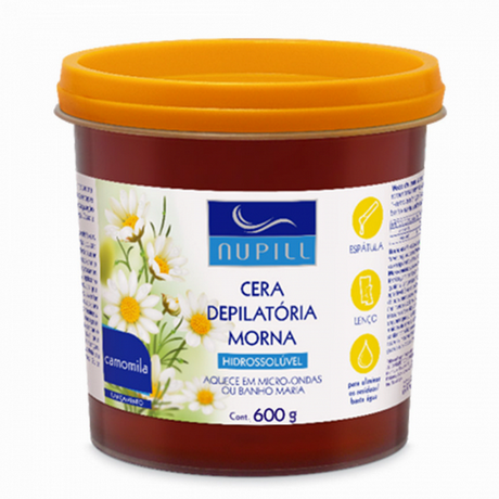 Cera Depil Nupill Corporal Morna Camomila 600G