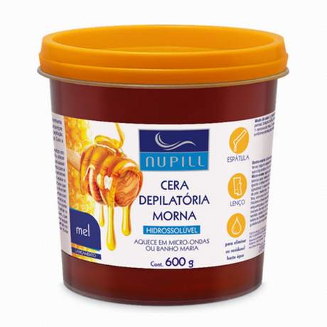 Cera Depil Nupill Corporal Morna Mel Profissional 600G