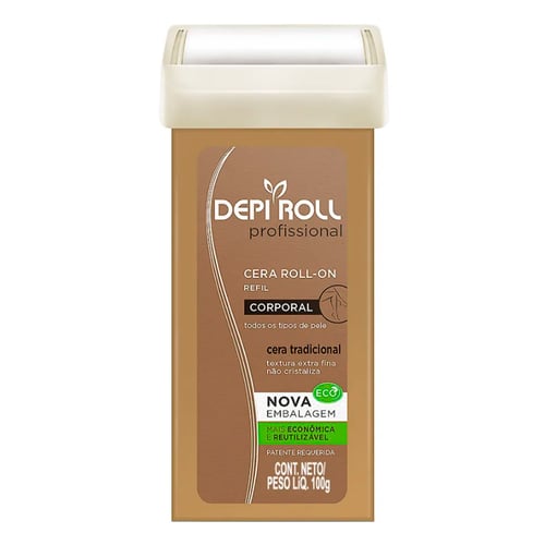 Cera Depilatória Depilroll Tradicional Corporal Refil 100G