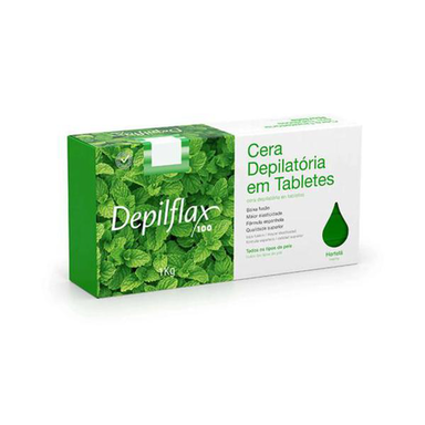 Cera Depilatória Em Tabletes Hortelã 1Kg Depilflax
