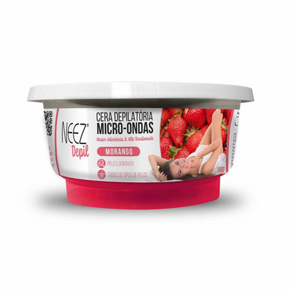 Imagem do produto Cera Depilatoria Para Microondas Depil Neez Morango 150G
