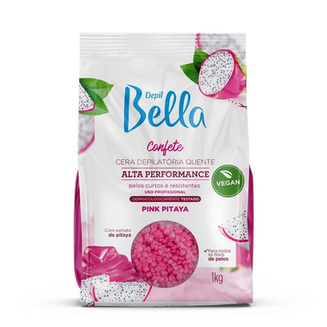 Imagem do produto Cera Depilatória Quente Confete Pink Pitaya Depil Bella 1Kg