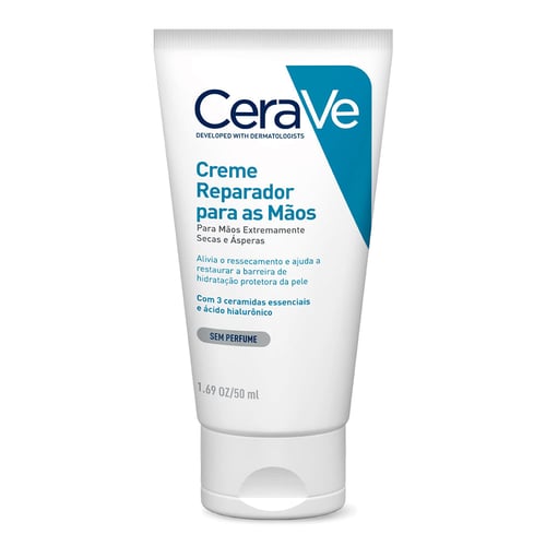 Creme Reparador Para Mãos Cerave Secas E Ásperas 50Ml