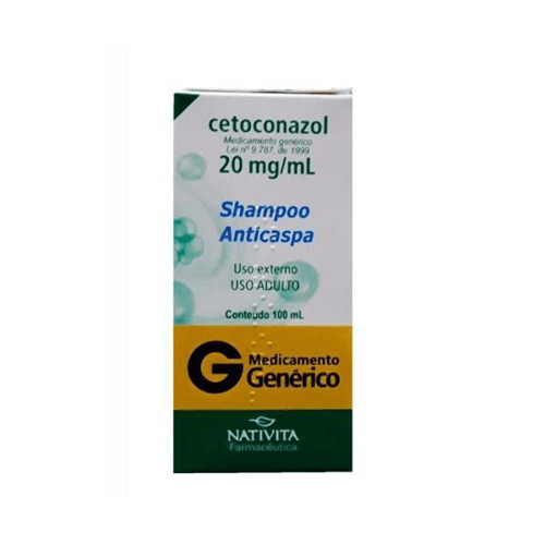 Cetoconazol Shampoo 20Mg Ml 100Ml - Nativita Genérico