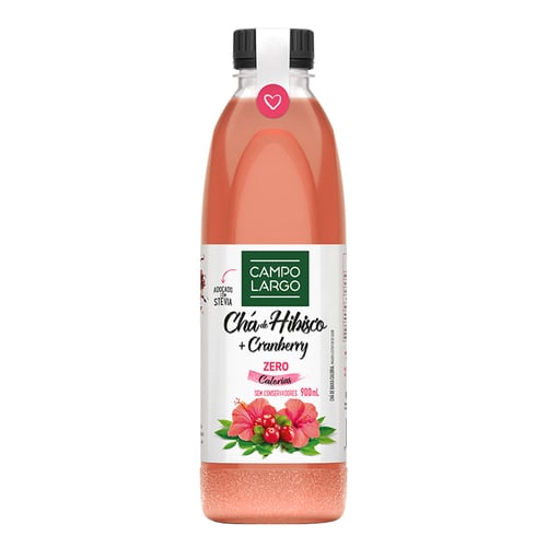 Imagem do produto Chá De Hibisco E Cranberry Campo Largo 900Ml