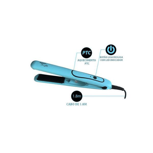 Imagem do produto Chapinha Taiff Style Bivolt Azul 210C Cabo De 1,80 Metro