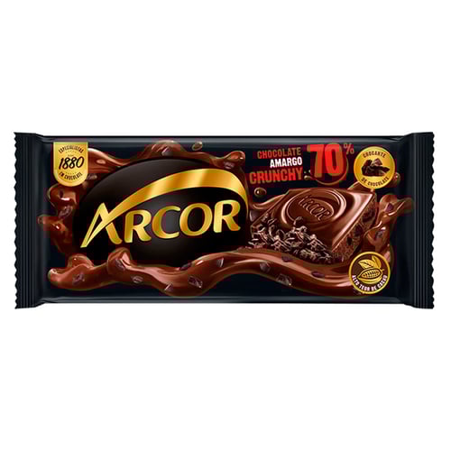 Imagem do produto Chocolate Arcor Amargo Crunchy 70% 80G
