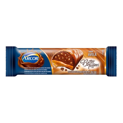 Imagem do produto Chocolate Arcor Butter Toffees Avelã 40G