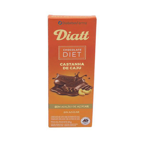 Imagem do produto Chocolate Diatt Castanha De Caju Diet 25G