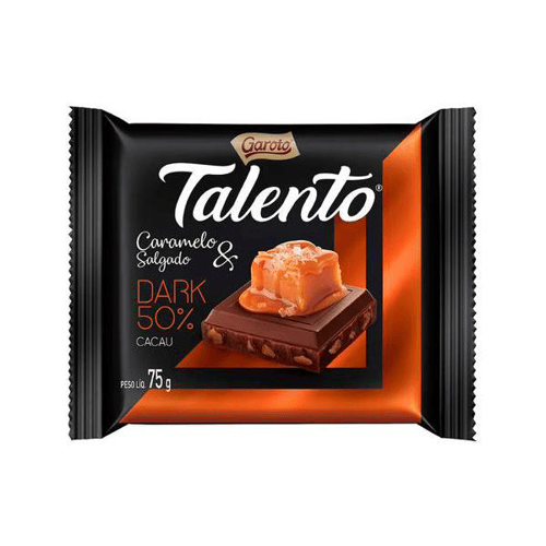 Imagem do produto Chocolate Garoto Talento Dark Caramelo Salgado 75G