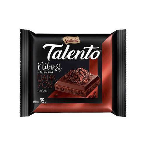 Imagem do produto Chocolate Garoto Talento Dark Nibs De Cacau 75G