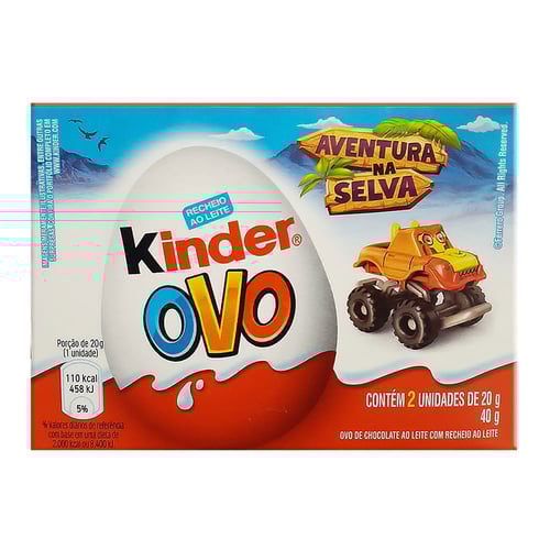 Imagem do produto Chocolate Kinder Ovo Meninos Com 2 Unidades De 20G Cada