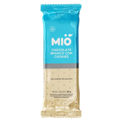 Imagem do produto Chocolate Mió Branco Com Cookies Zero 20G