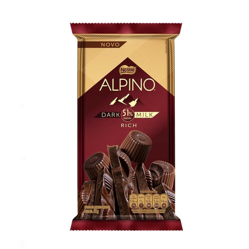 Imagem do produto Chocolate Nestlé Alpino Dark Milk 51% Cacau Rich 85G