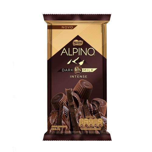 Imagem do produto Chocolate Nestlé Alpino Dark Milk 61% Cacau Intense 85G