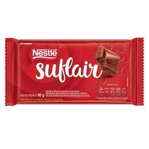 Chocolate Nestlé Suflair Ao Leite 80G