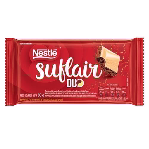 Imagem do produto Chocolate Nestlé Suflair Duo 80G