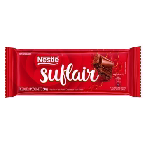 Imagem do produto Chocolate Suflair Ao Leite 50 Gramas