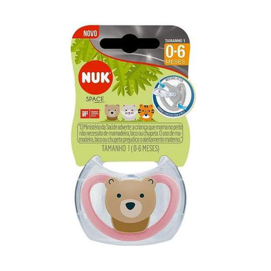 Imagem do produto Chupeta De Silicone S1 06 Meses Space Ursinho Girl Nuk Pa73331g