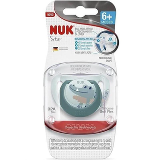 Imagem do produto Chupeta De Silicone Star 6+ Meses Bico Oral Fit Nuk Jacare