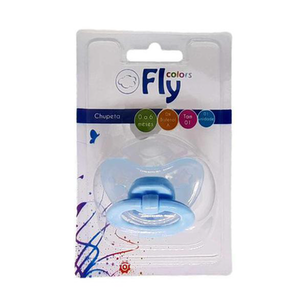 Imagem do produto Chupeta Fly Colors Bico De Silicone Redondo Tamanho 1 Estrela Azul Ref 147