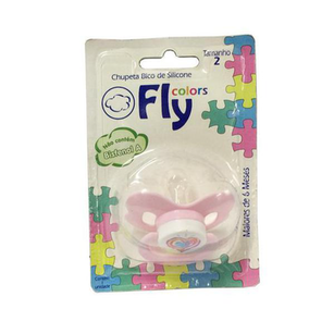 Imagem do produto Chupeta Fly Colors Bico De Silicone Redondo Tamanho 2 Borb Cores Sortidas