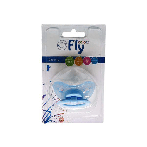 Imagem do produto Chupeta Fly Colors Bico De Silicone Redondo Tamanho 2 Estrela Azul Ref 127