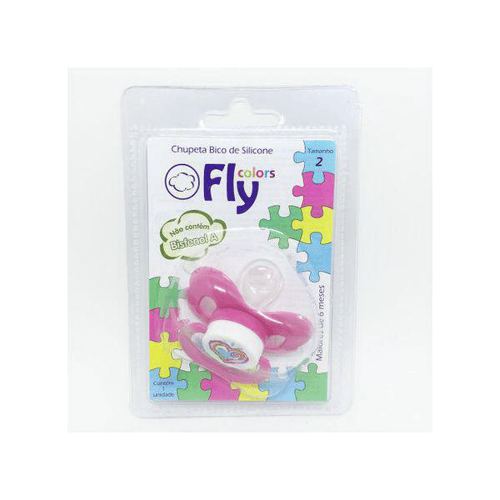Imagem do produto Chupeta Fly Colors Silicone Ortodôntico Cores Sortidas + 6 Meses Tamanho 2