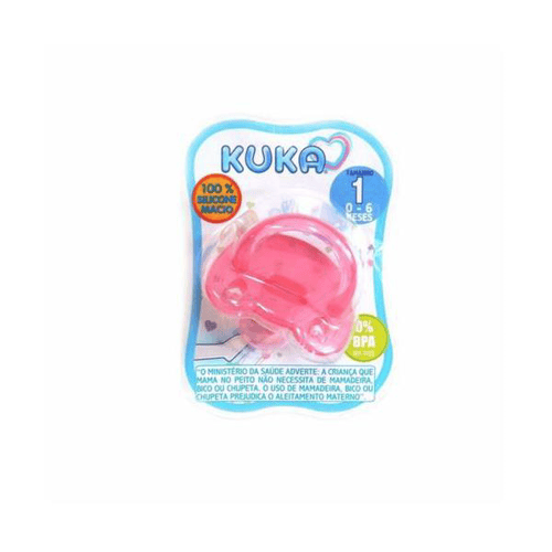 Chupeta Kuka 100% Silicone Orto N1 Rosa